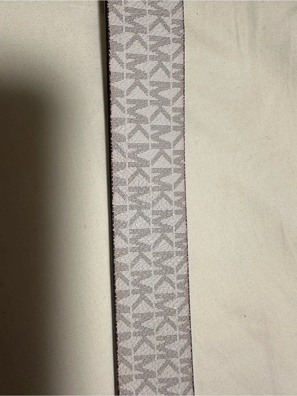 Michael Kors Vanilla MK Logo Belt Gold Buckle Women’s  Size Medium